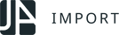 JA Import black logotype with transparent background